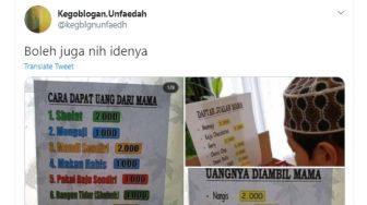 Ngaji Dapat Rp 1000, Jika Rewel Uang Kembali, Cara Ibu Didik Anak Ini Viral