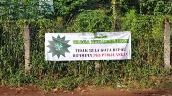 GEGER Spanduk Muhammadiyah Tak Rela Depok Dipimpin PKI Perjuangan