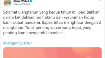 Peringati Ultah Kedua Gus Dur, Alissa Wahid: Tak Penting Kapan yang Tepat