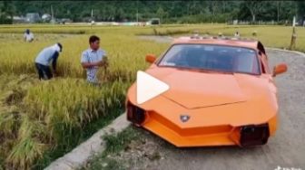 Ada 'Lamborghini' di Tengah Sawah, Publik: Hotman Paris Insecure Lihat Ini