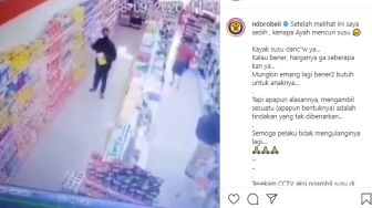 Aksi Bapak-bapak Curi Susu Anak Terekam CCTV, Tuai Simpati Publik