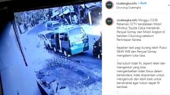 Viral Rekaman Video CCTV Detik-detik Mobil Tabrak Tukang Siomai dan Angkot