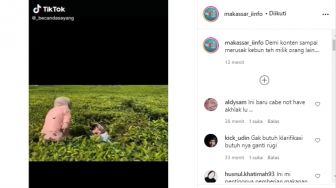 Demi Konten Sampai Merusak Kebun Teh Orang, Perempuan ini Panen Kecaman