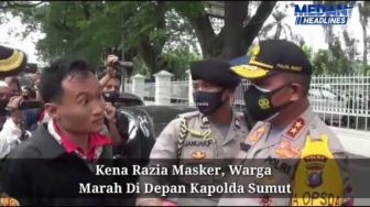 Terjaring Razia Masker di Medan, Pria Ini Marah-marah ke Polisi