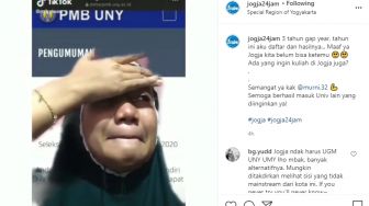 Tiga Tahun Tunda Kuliah, Gadis Ini Menangis Tersedu Gagal Kuliah di UNY