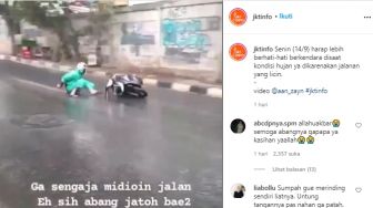 Bikin Ngilu! Viral Video Pengendara Motor Jatuh dan Terseret di Jalanan