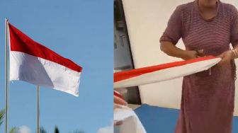 Jengkel Anak Gangguan Mental Bawa Bendera Melulu, Ibu Gunting Merah Putih