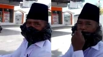 Aksi Bapak di Madura Pakai Masker Kresek untuk Kelabuhi Petugas