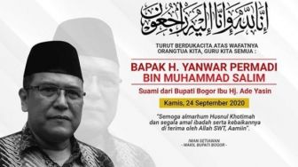 Jenazah Suami Bupati Bogor Ade Yasin Dimakamkan di Taman Makam Pahlawan