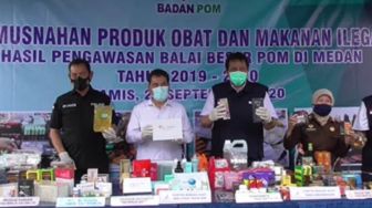 BBPOM Medan Musnahkan Obat dan Makanan Ilegal Rp 3 Miliar