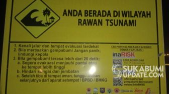 Rambu Rawan Tsunami di Ujung Genteng Sukabumi Bukan untuk Takuti Warga