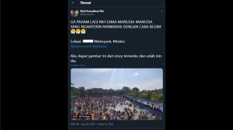 Viral Video Pengunjung Waterpark Membludak, Warganet 'Colek' Jokowi