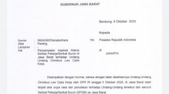 Ridwan Kamil Kirim Surat Aspirasi Buruh ke DPR RI dan Presiden Jumat Besok