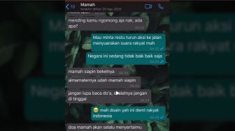 Haru! Viral Respons Ibu Beri Restu Anaknya Ikut Aksi Tolak UU Cipta Kerja