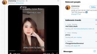 Viral Video Dede-dede 'Simpanan' DPR, Gak Nolak Omnibus Law  Cipta Kerja Siap-siap Dilaporin ke Bini