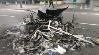 Demo Tolak Omnibus Law, 173 Sepeda Sewa Dirusak dan Dibakar Massa Aksi