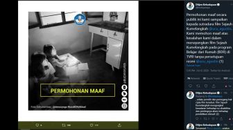 TVRI Tayangkan Film Sejauh Kumelangkah Tanpa Izin, Kemendikbud Minta Maaf