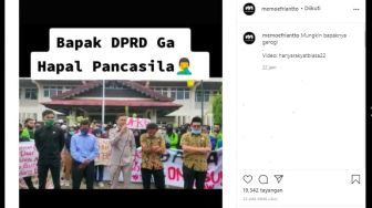 Viral Anggota DPRD Tak Hafal Pancasila, Disoraki Pendemo UU Cipta Kerja