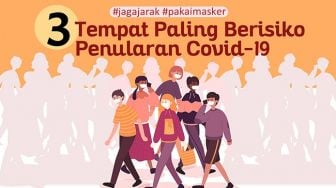 INFOGRAFIS: 3 Tempat yang Paling Berisiko Menularkan Virus Corona