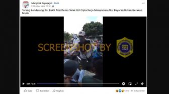 CEK FAKTA: Benarkah Video Ini Bukti Demo UU Ciptaker Adalah Aksi Bayaran?