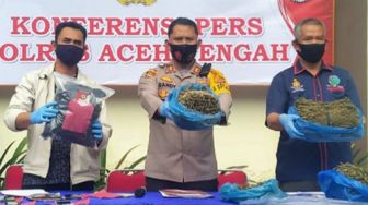 Tangkap Pelaku Curanmor, Polisi di Aceh Tengah Temukan 4,4 Kg Ganja