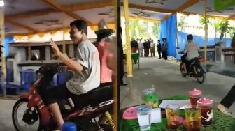 Viral Video Pengendara Motor Terobos Tenda Pernikahan