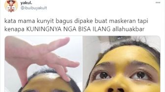 Wajah Gadis Menguning karena Masker Kunyit, Warganet Beri Saran Menggelitik