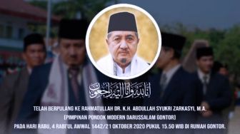 Innalillahi! KH. Syukri Zarkasyi Pimpinan Pondok Modern Gontor Meninggal