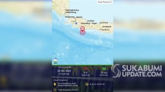 Gempa Magnitudo 5.9 Pangandaran Hebohkan Warga Sukabumi