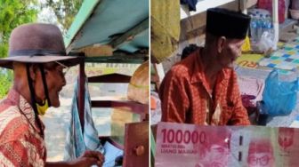 Viral Kisah Kakek Penjual Gado-gado Dibayar Pelanggan Pakai Uang Mainan