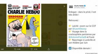 Charlie Hebdo Terbitkan Kartun Presiden Erdogan Lecehkan Wanita Berjilbab