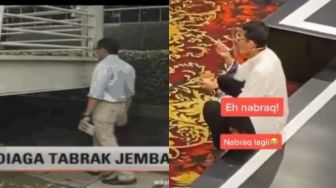 Dulu Jembatan, Kini Sandiaga Uno Tabrak Face Shield Bikin Ngakak Warganet