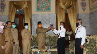 Pemkab Serang Diganjar Plakat Opini WTP dari Kemenkeu