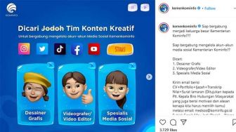 Ini Syarat Lowongan Kerja untuk Konten Kreator di Kominfo