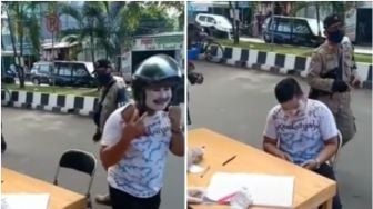 Pakai Masker tapi Tetap Terciduk, Ulah Pemotor Ini Bikin Heran