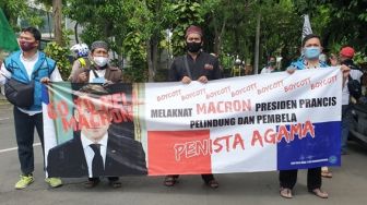 Protes Emmanuel Macron, Sejumlah Ormas Islam Surabaya Serbu Konjen Prancis