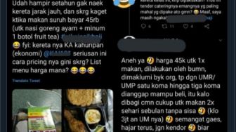 Kritik Makanan di Kereta Api Terlalu Mahal, Pria Ini Disemprot Balik Publik