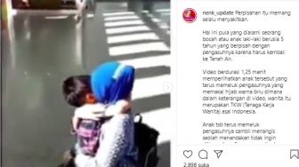 Viral Momen Sendu Perpisahan Anak dan ART Asal Indonesia, Publik Terenyuh