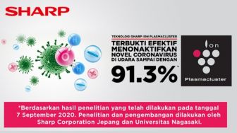 Ion Plasmacluster Sharp Mampu Kurangi Virus Corona 91.3% dalam 30 Detik!