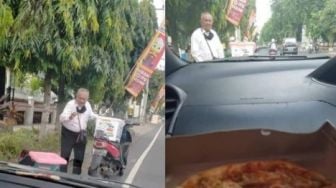 Pantang Menyerah, Aksi Kakek Penjual Pizza di Buleleng Ini Bikin Salut