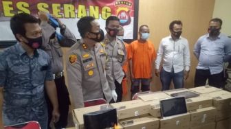 Komplotan Pencuri Puluhan Laptop di SMPN 2 Ciruas Dibekuk, 1 Pelaku Didor