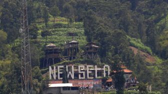 Suasana lokasi kawasan wisata New Selo berada di lereng Gunung Merapi, Selo, Boyolali, Jawa Tengah, Sabtu (7/11/2020). [ANTARA FOTO/Aloysius Jarot Nugroho]