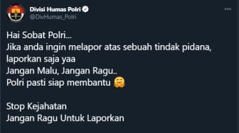 Ngetweet Ajak Jangan Ragu Lapor Kejahatan, Publik Ramai-ramai Skakmat Polri