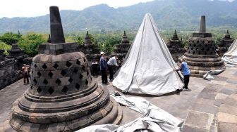 Antisipasi Erupsi Gunung Merapi Candi Borobudur Ditutup
