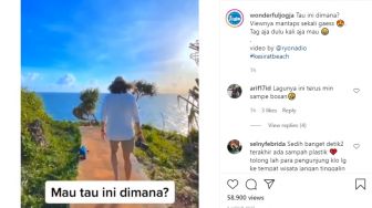 Viral Pantai Cantik di Gunungkidul, Warganet: Sayang Banyak Sampah Plastik