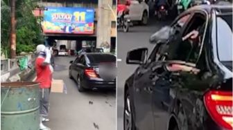 Pengendara Mobil Mewah Dilabrak Manusia Silver, Pesan Moralnya Wajib Ditiru