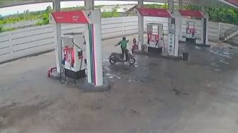 Todongkan Pistol, Perampok Berjaket Ojol di SPBU Benoa Ditangkap
