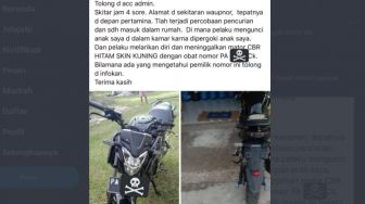 Niat Mau Mencuri, Maling Ini Malah Tinggalkan Motor CBR di Rumah Korban