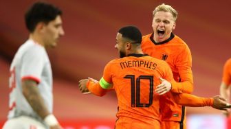 Van de Beek Jadi Penyelamat, Belanda Tahan Imbang Spanyol 1-1