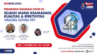 LIVE: Percepatan Vaksin, Sejauh Mana Keamanan, Kualitas & Efektivitasnya?